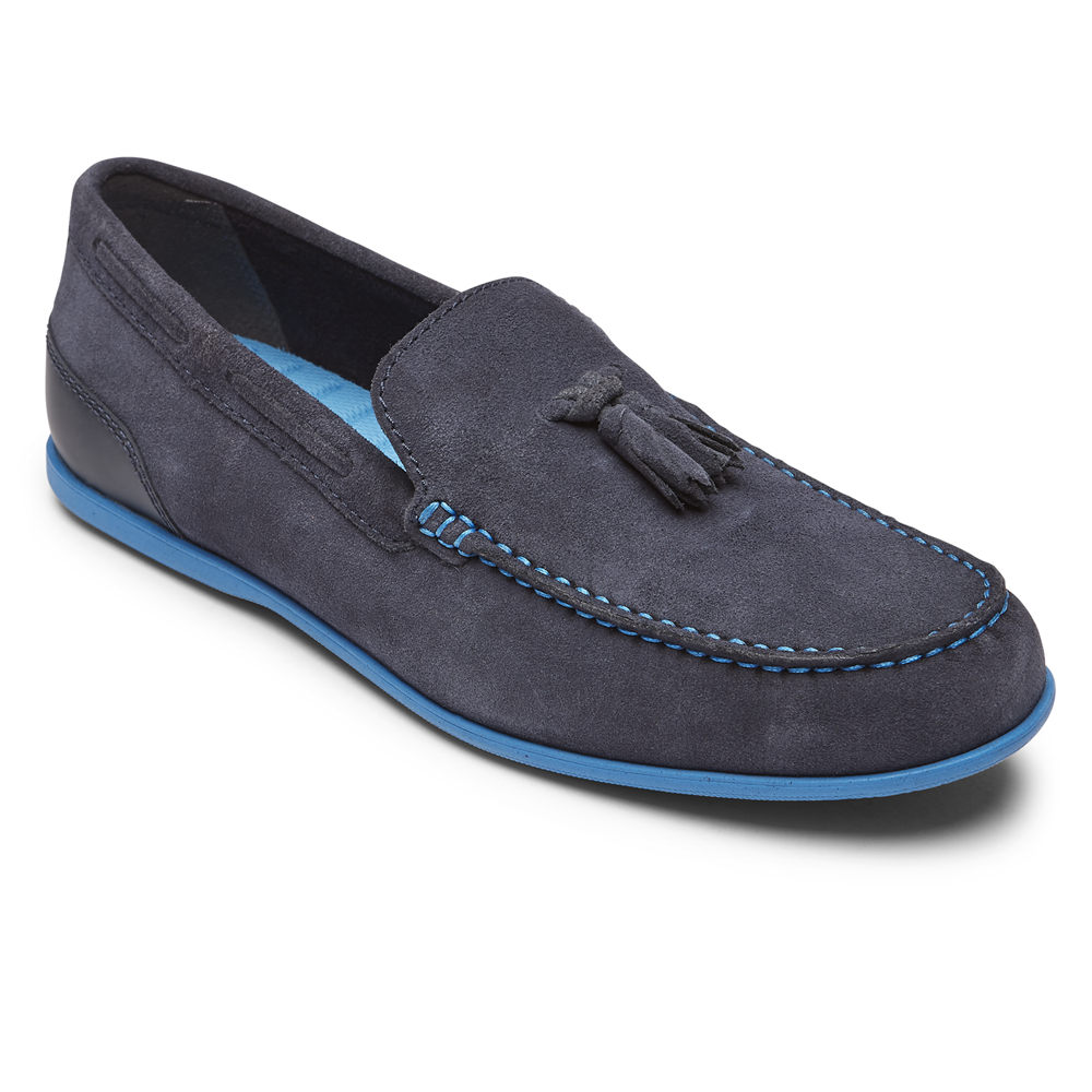 Mocassins Rockport Homem Azuis - Malcom Tassel - 71059KJYB